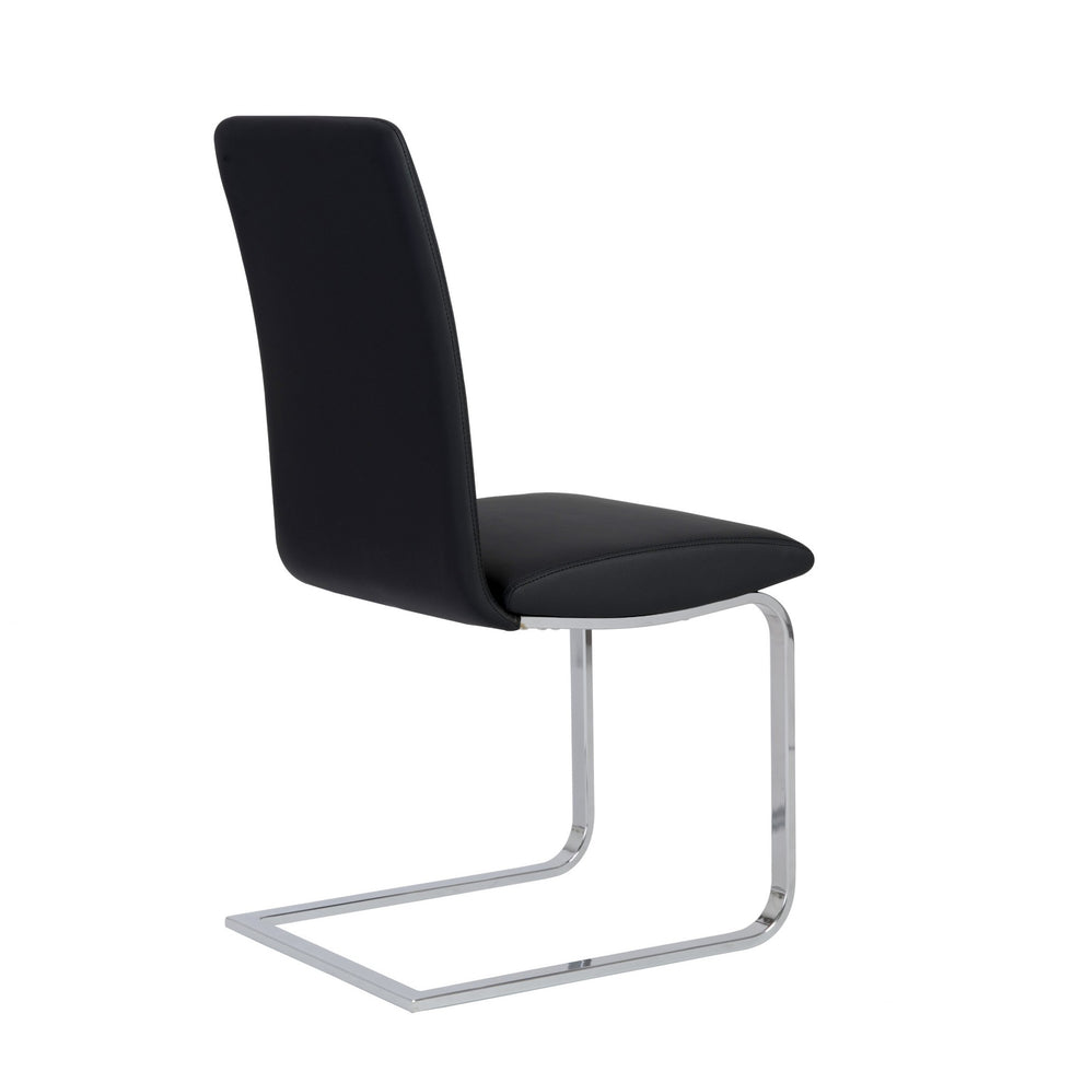 Set Of Two Mod Black And Silver Dining Chairs By Homeroots | Dining Chairs | Modishstore - 4