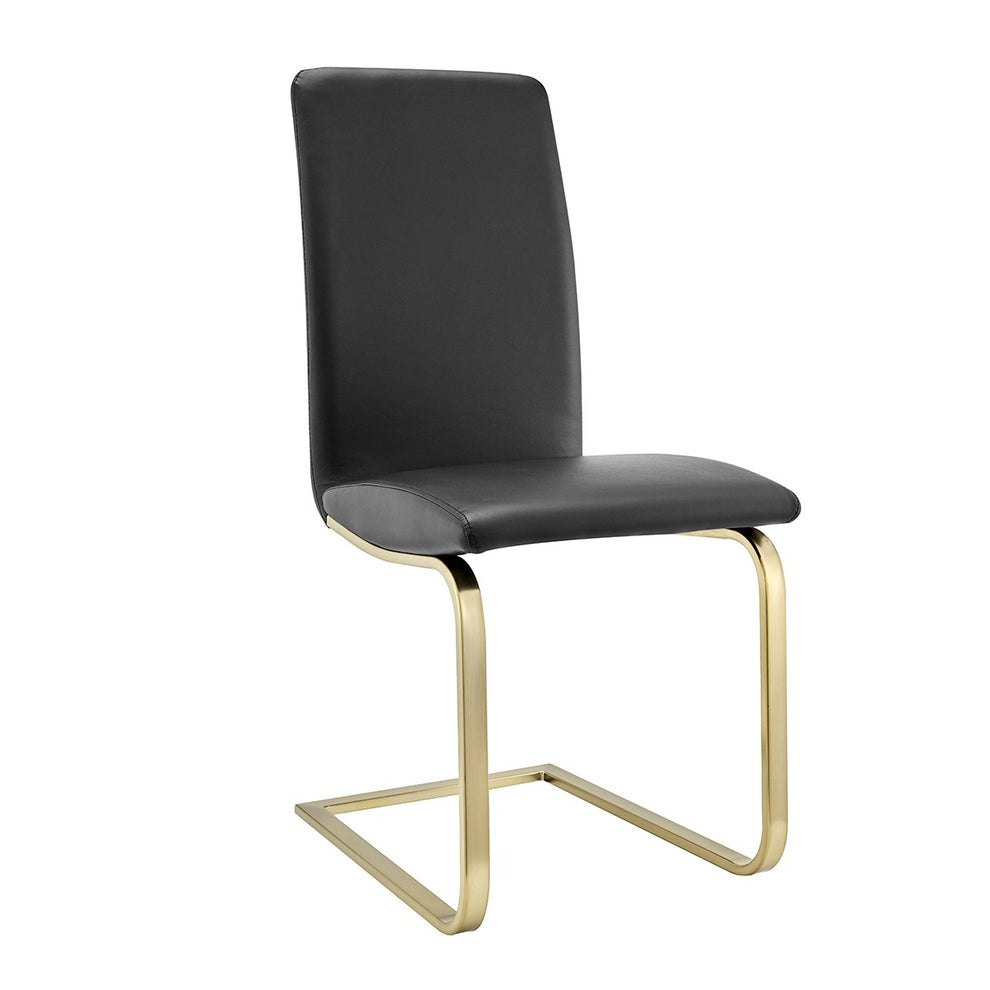 Set Of Two Mod Black And Silver Dining Chairs By Homeroots | Dining Chairs | Modishstore - 7