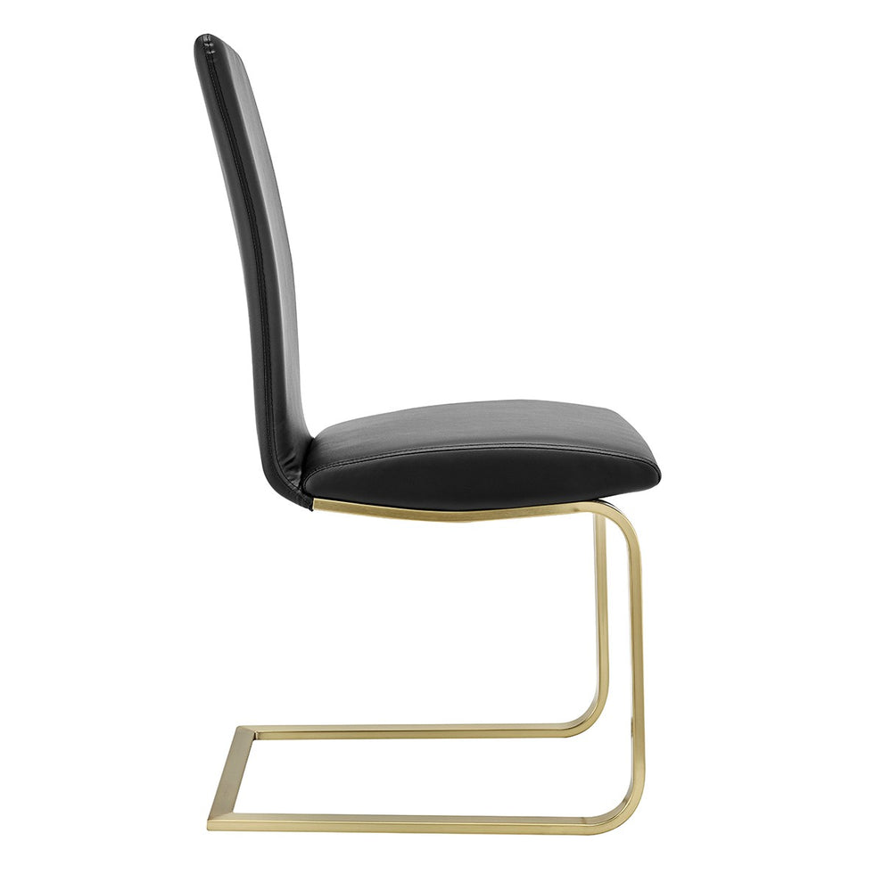 Set Of Two Mod Black And Silver Dining Chairs By Homeroots | Dining Chairs | Modishstore - 8