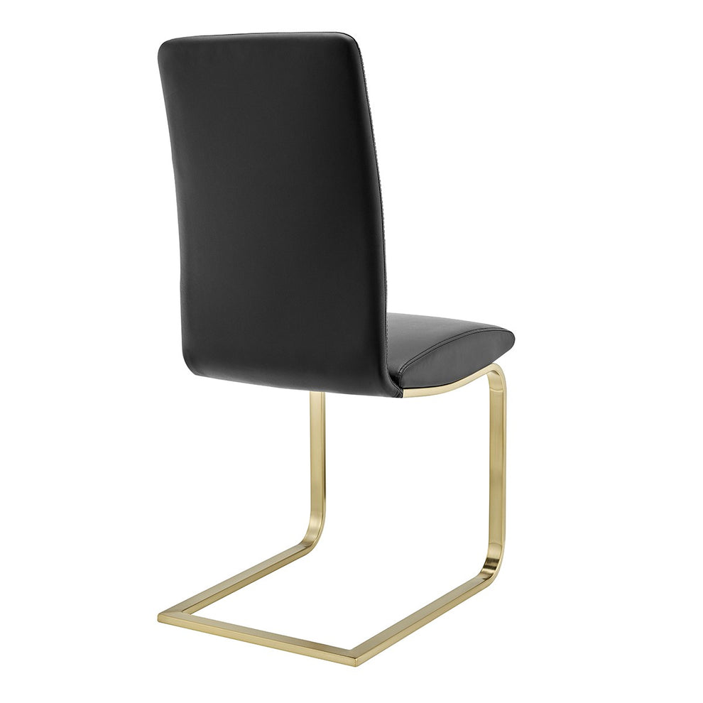 Set Of Two Mod Black And Silver Dining Chairs By Homeroots | Dining Chairs | Modishstore - 9
