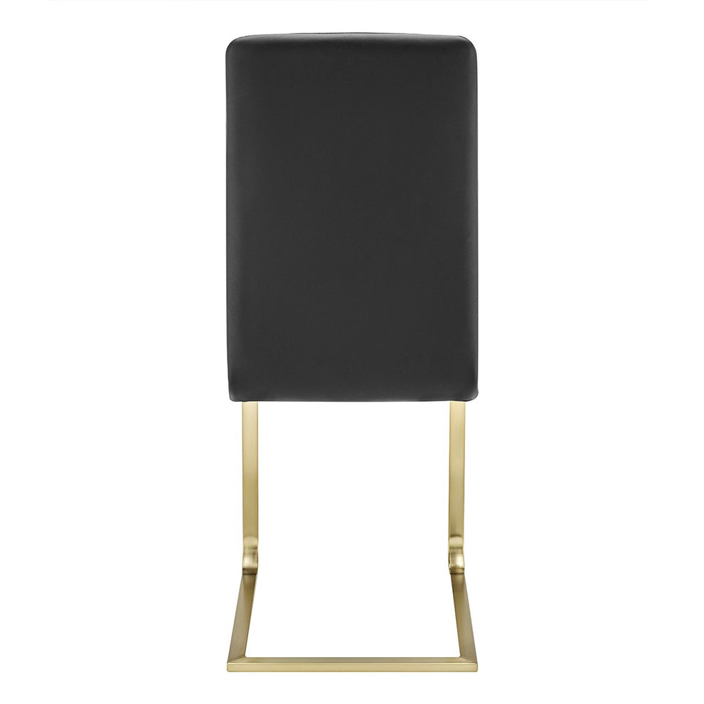 Set Of Two Mod Black And Silver Dining Chairs By Homeroots | Dining Chairs | Modishstore - 10