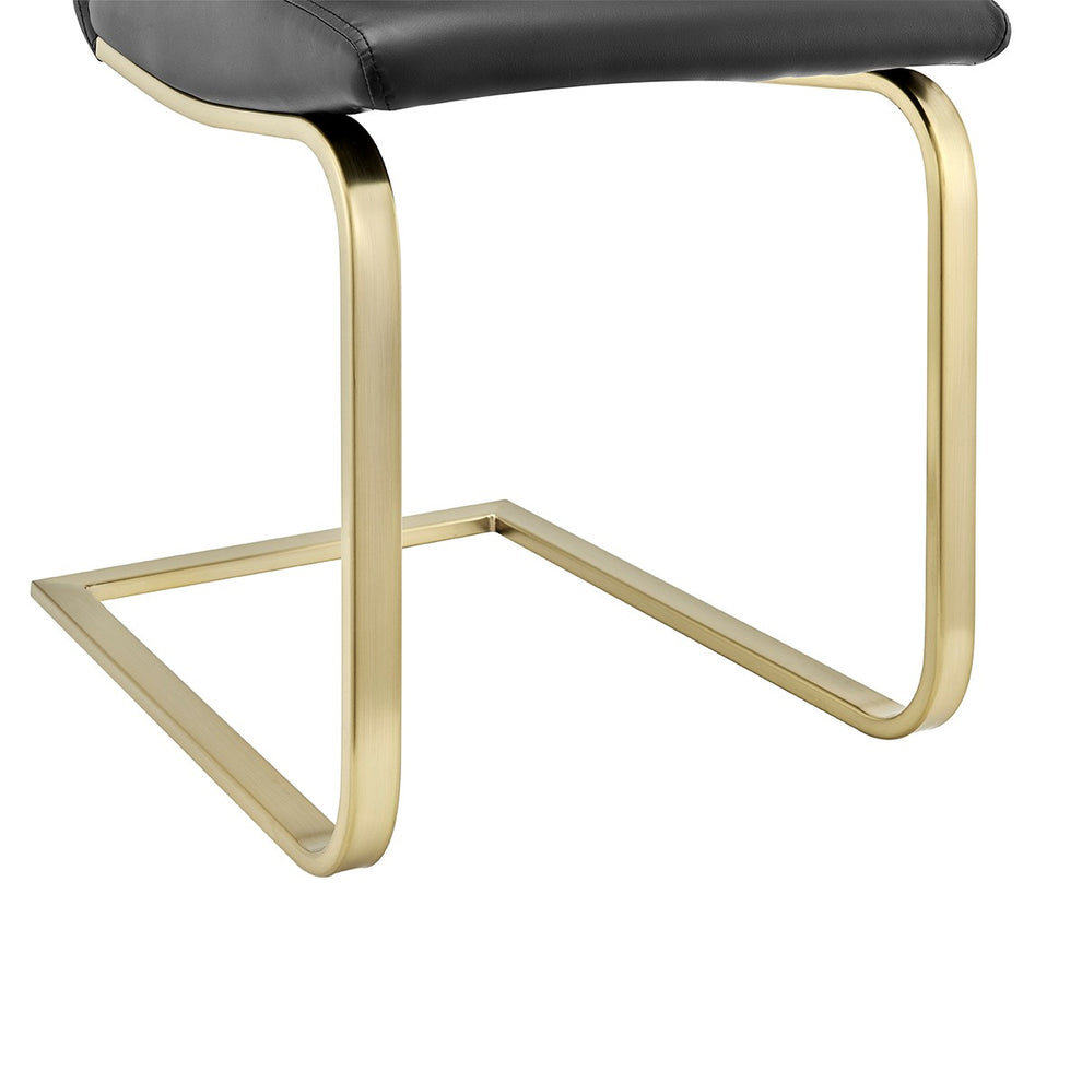 Set Of Two Mod Black And Silver Dining Chairs By Homeroots | Dining Chairs | Modishstore - 11