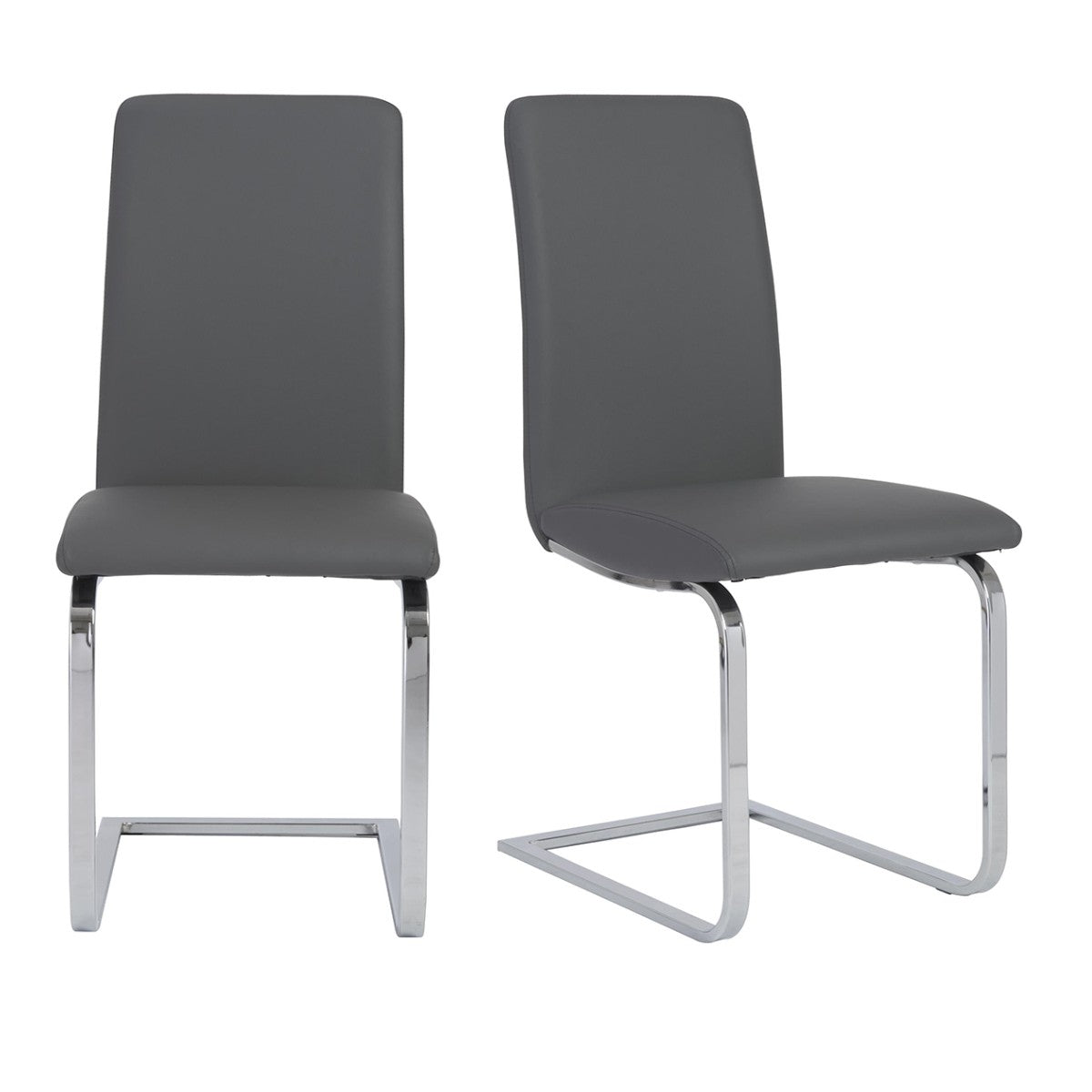 Set Of Two Mod Black And Silver Dining Chairs By Homeroots | Dining Chairs | Modishstore - 17