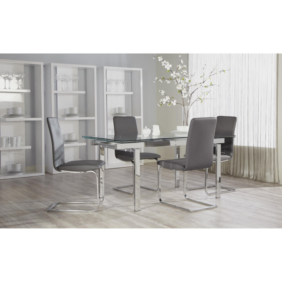 Set Of Two Mod Black And Silver Dining Chairs By Homeroots | Dining Chairs | Modishstore - 18