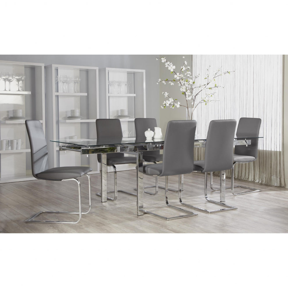 Set Of Two Mod Black And Silver Dining Chairs By Homeroots | Dining Chairs | Modishstore - 19