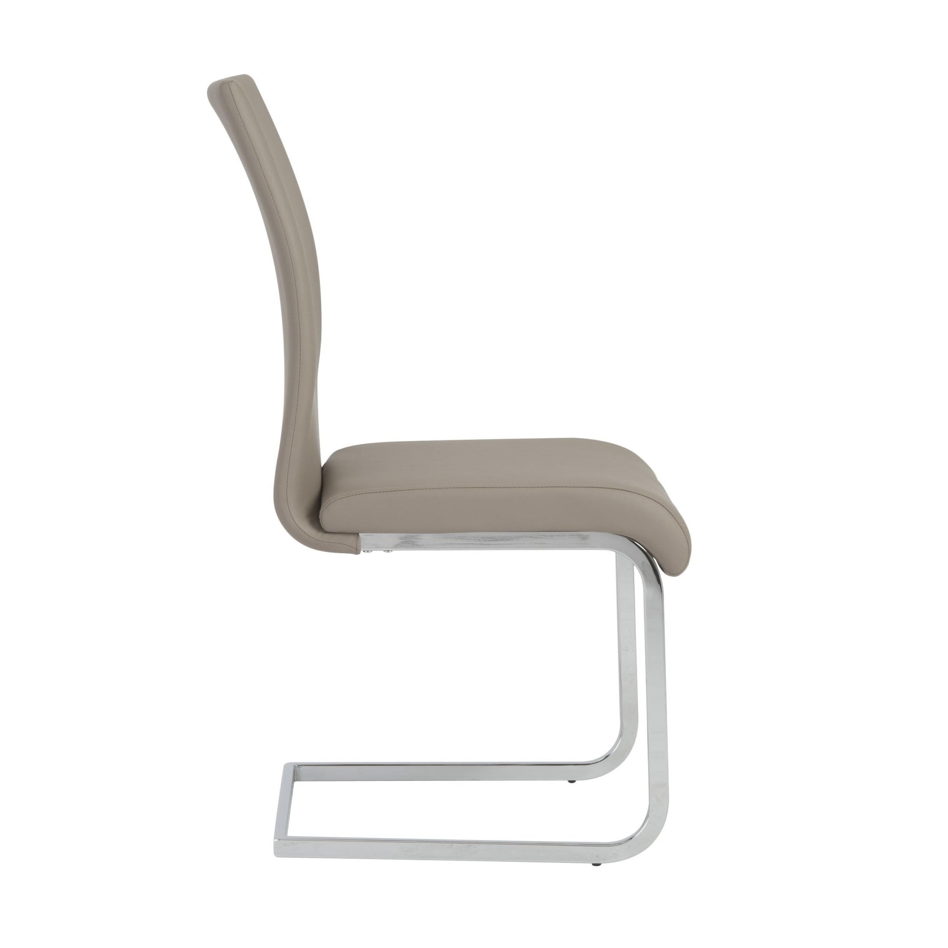 Set Of Four Black Faux Faux Leather Long Back Cantilever Chairs By Homeroots | Dining Chairs | Modishstore - 13