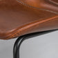Set Of Two Brown Faux Faux Leather Black Cantilever Chairs By Homeroots | Dining Chairs | Modishstore - 6
