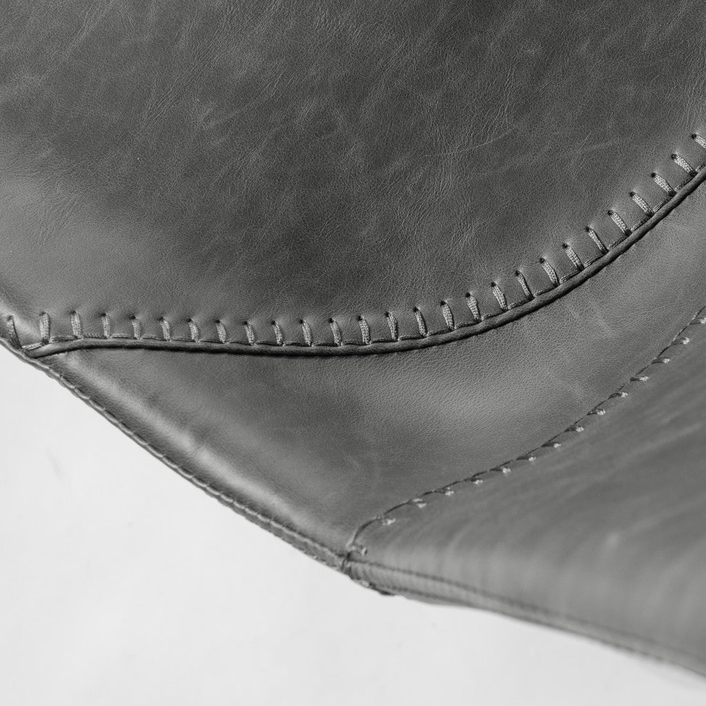 Set Of Two Brown Faux Faux Leather Black Cantilever Chairs By Homeroots | Dining Chairs | Modishstore - 15