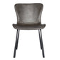 Set Of Two Dark Gray Faux Faux Leather Side Chairs By Homeroots | Dining Chairs | Modishstore