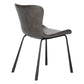 Set Of Two Dark Gray Faux Faux Leather Side Chairs By Homeroots | Dining Chairs | Modishstore - 4