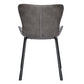 Set Of Two Dark Gray Faux Faux Leather Side Chairs By Homeroots | Dining Chairs | Modishstore - 5