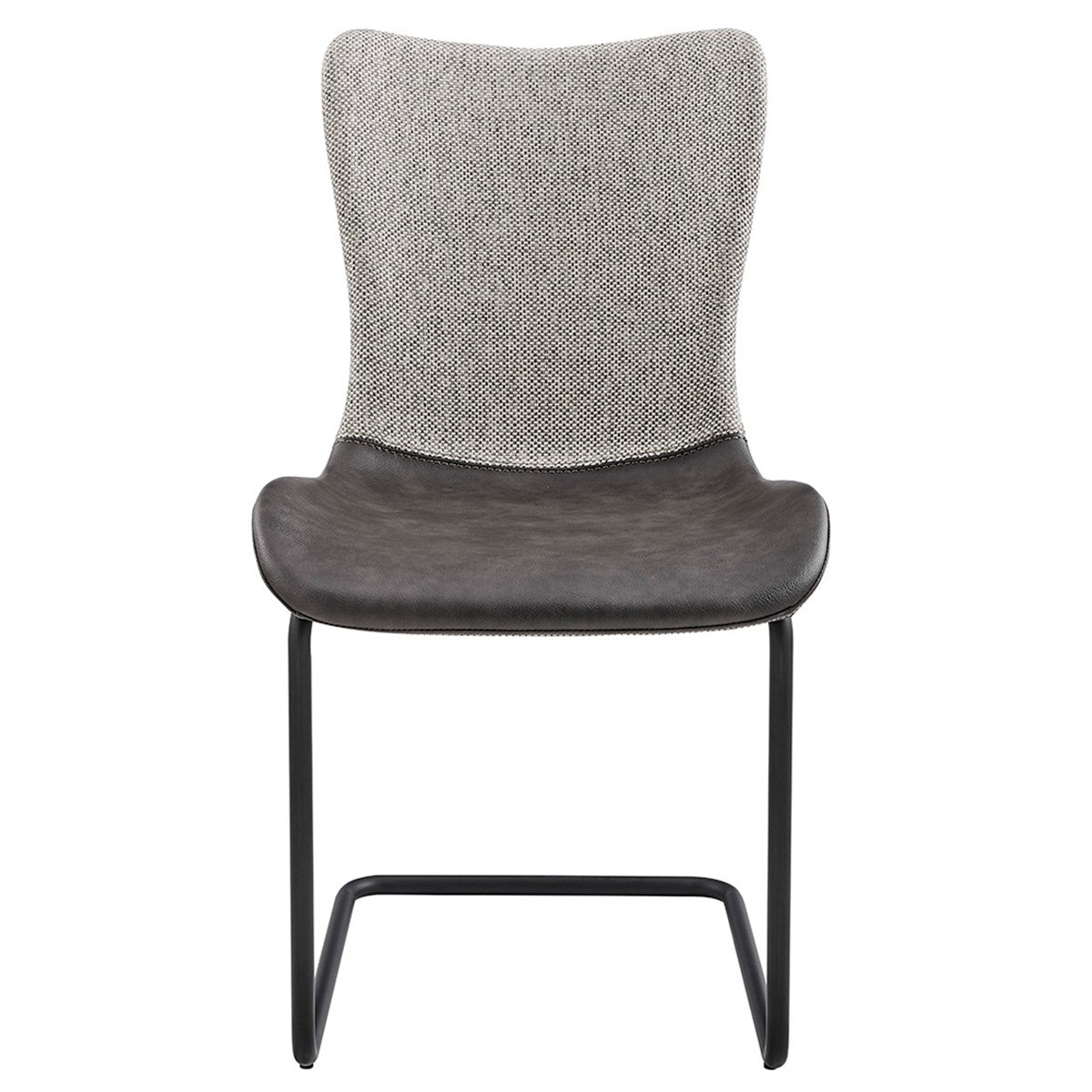 Set Of Two Gray Metro Mix Cantilever Dining Chairs By Homeroots | Dining Chairs | Modishstore
