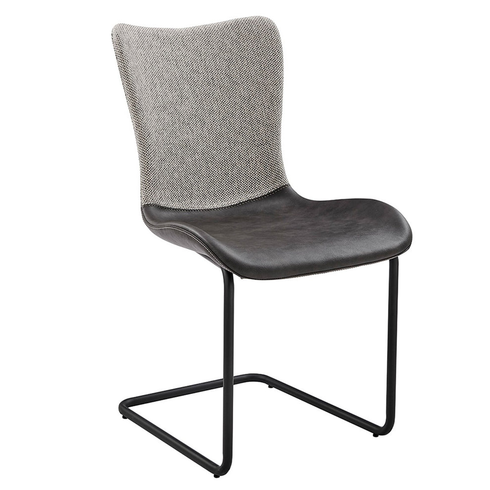 Set Of Two Gray Metro Mix Cantilever Dining Chairs By Homeroots | Dining Chairs | Modishstore - 2