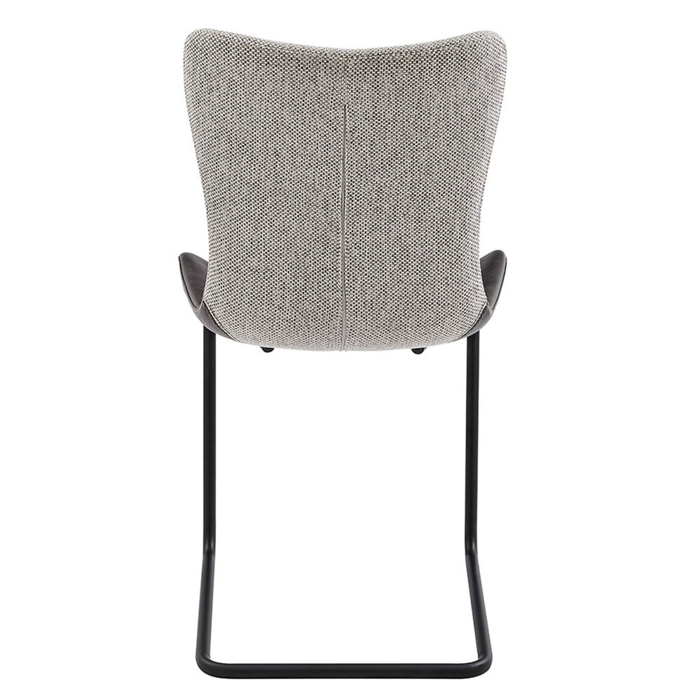 Set Of Two Gray Metro Mix Cantilever Dining Chairs By Homeroots | Dining Chairs | Modishstore - 5