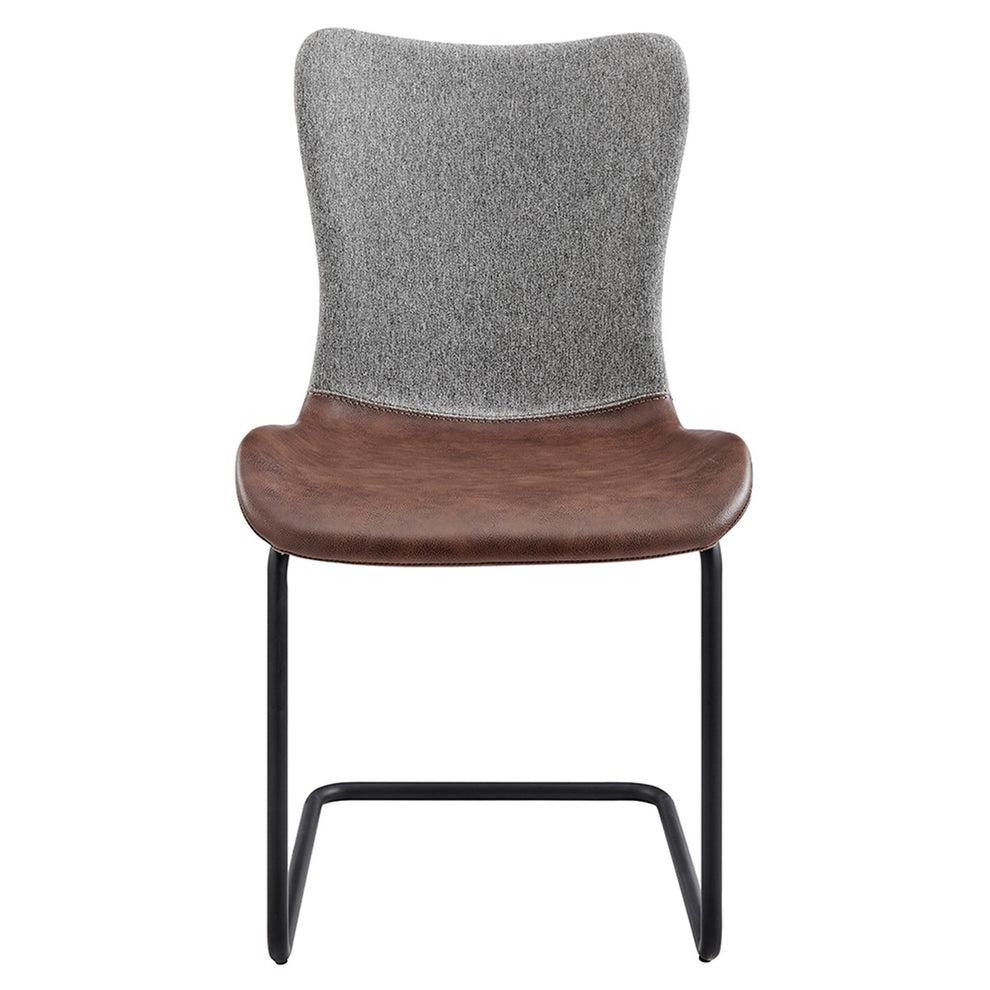 Set Of Two Gray Metro Mix Cantilever Dining Chairs By Homeroots | Dining Chairs | Modishstore - 9