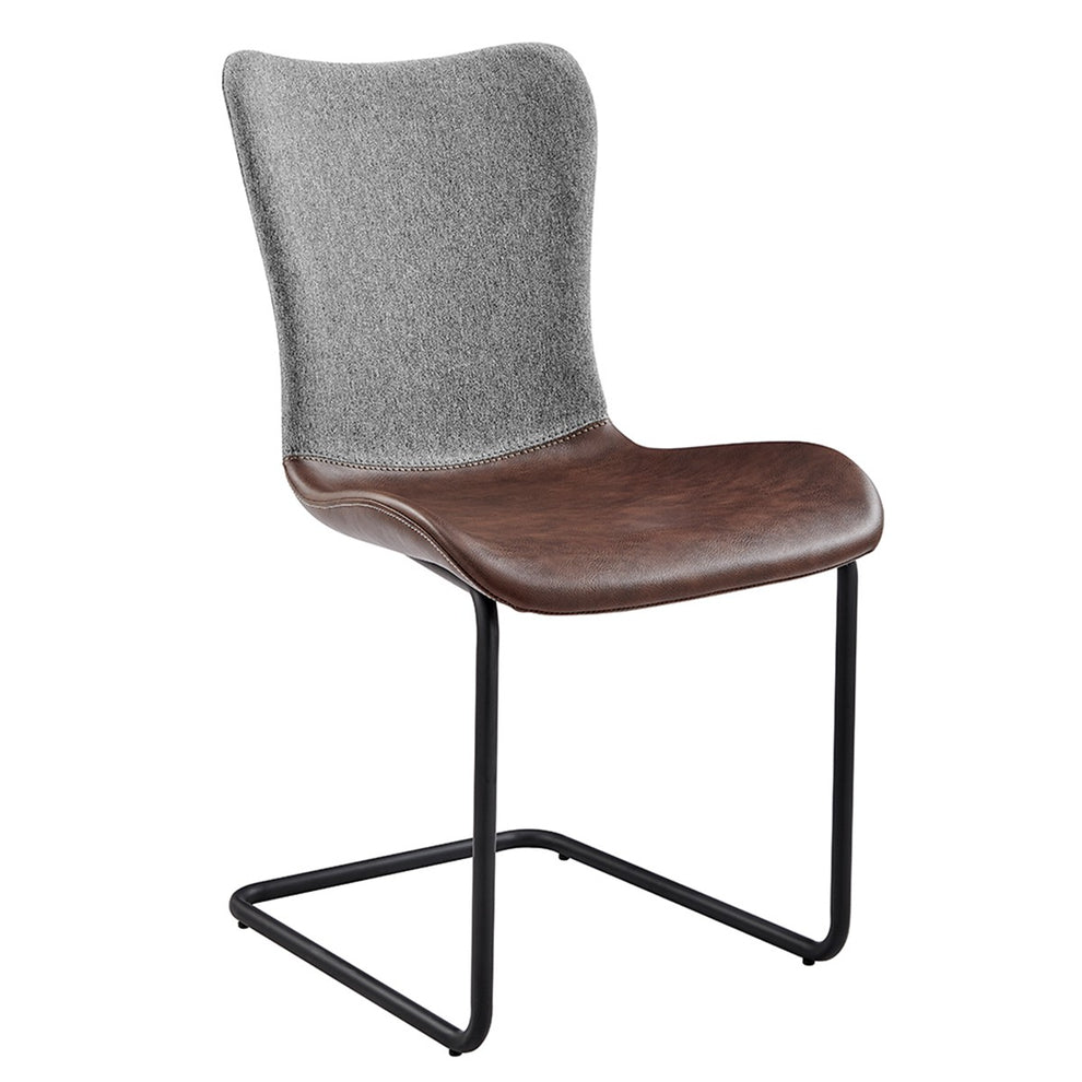 Set Of Two Gray Metro Mix Cantilever Dining Chairs By Homeroots | Dining Chairs | Modishstore - 10
