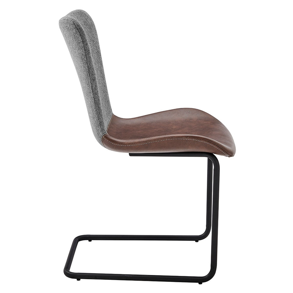 Set Of Two Gray Metro Mix Cantilever Dining Chairs By Homeroots | Dining Chairs | Modishstore - 11