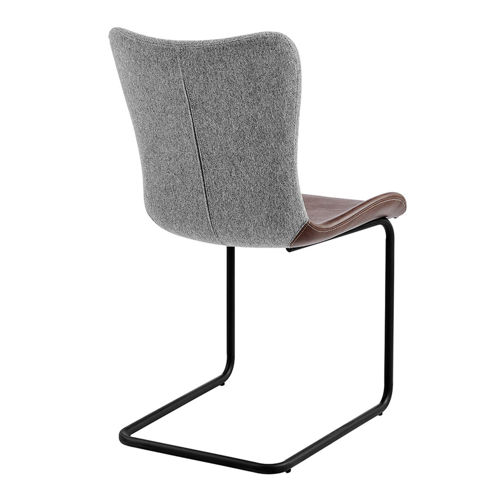 Set Of Two Gray Metro Mix Cantilever Dining Chairs By Homeroots | Dining Chairs | Modishstore - 12