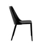 Sleek All Black Faux Leather Dining Or Side Chair By Homeroots | Dining Chairs | Modishstore - 3