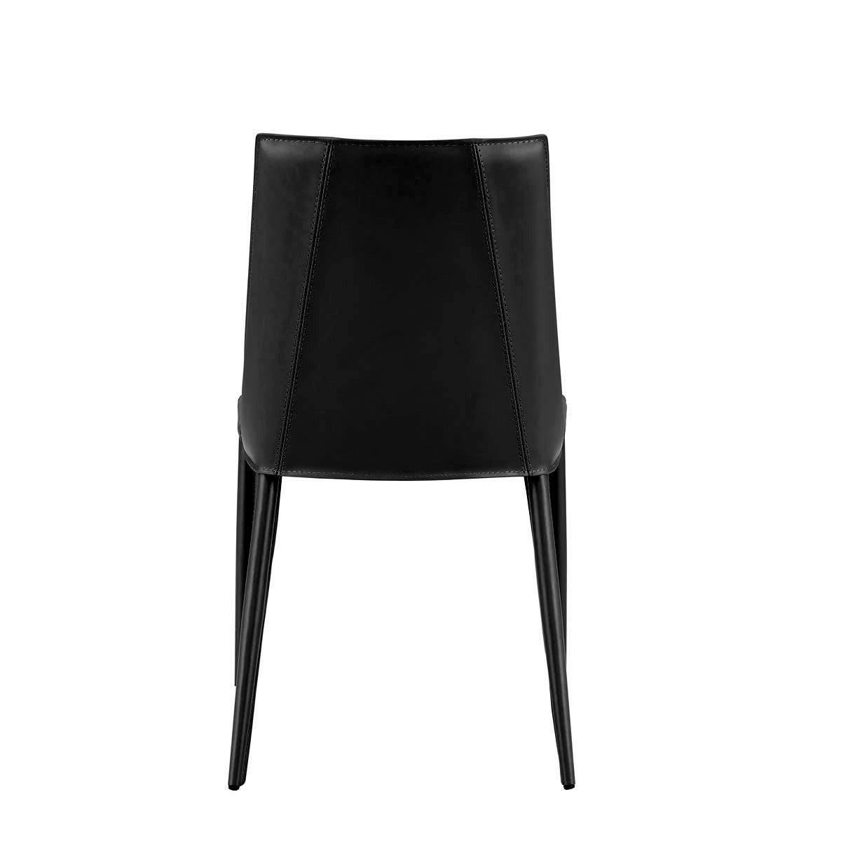Sleek All Black Faux Leather Dining Or Side Chair By Homeroots | Dining Chairs | Modishstore - 5