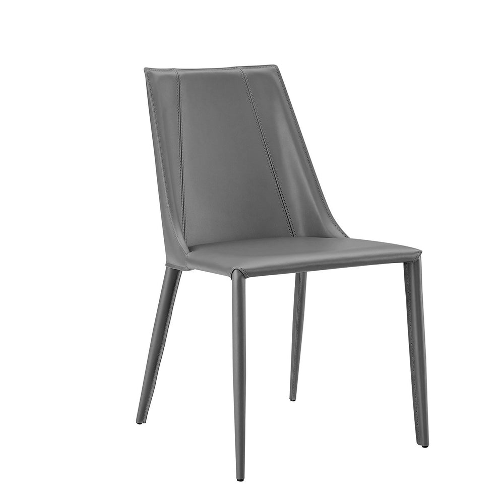 Sleek All Black Faux Leather Dining Or Side Chair By Homeroots | Dining Chairs | Modishstore - 16