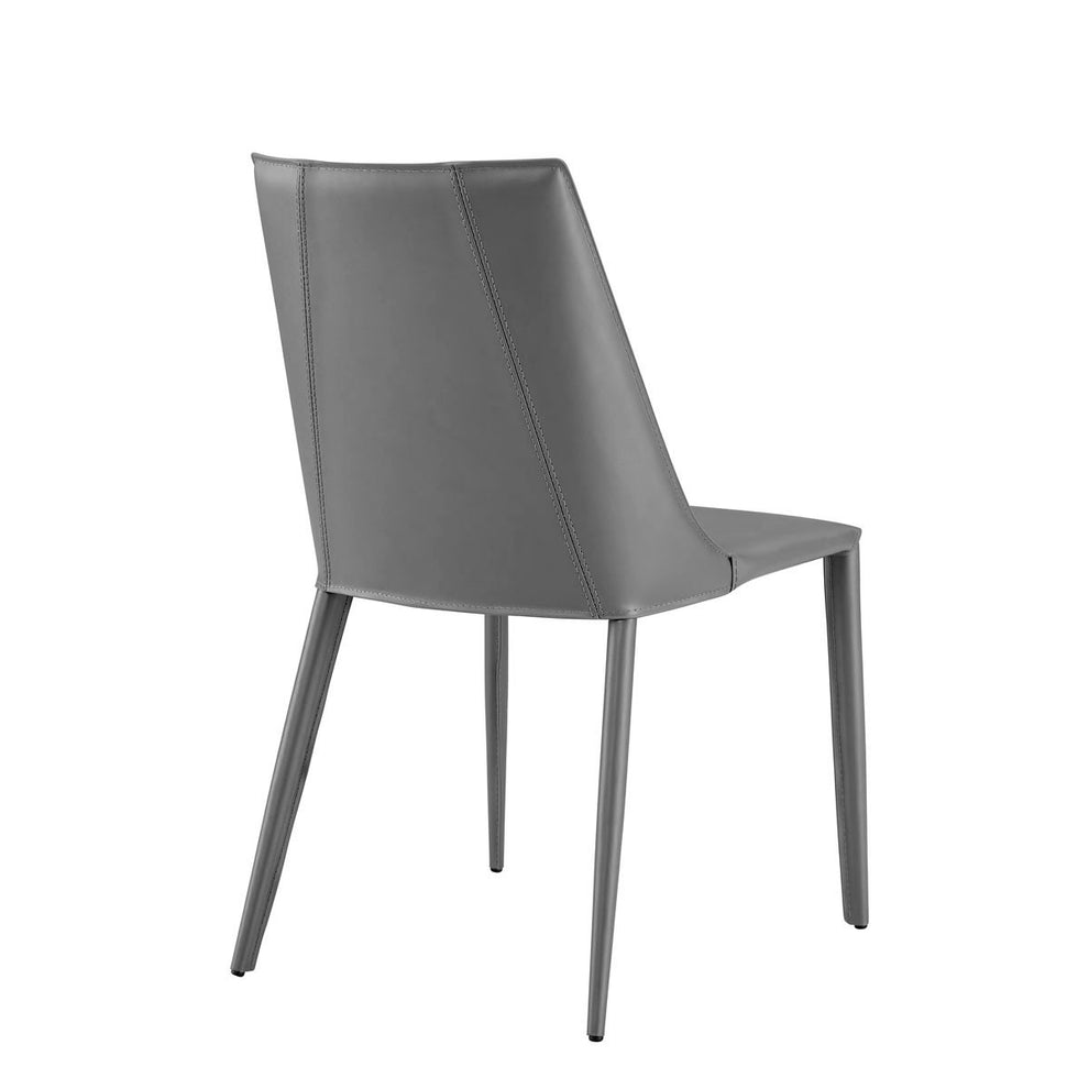 Sleek All Black Faux Leather Dining Or Side Chair By Homeroots | Dining Chairs | Modishstore - 18