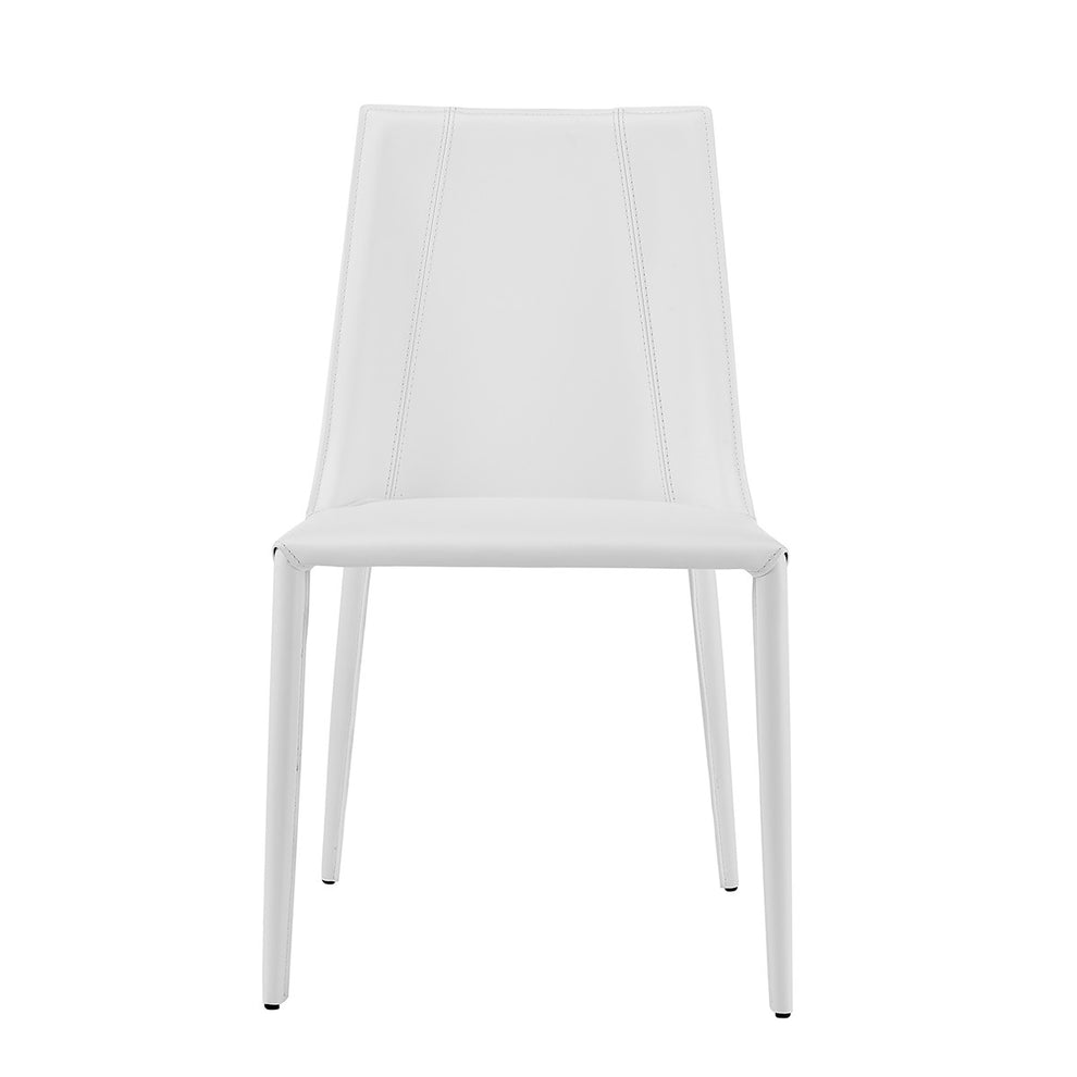 Sleek All Black Faux Leather Dining Or Side Chair By Homeroots | Dining Chairs | Modishstore - 21