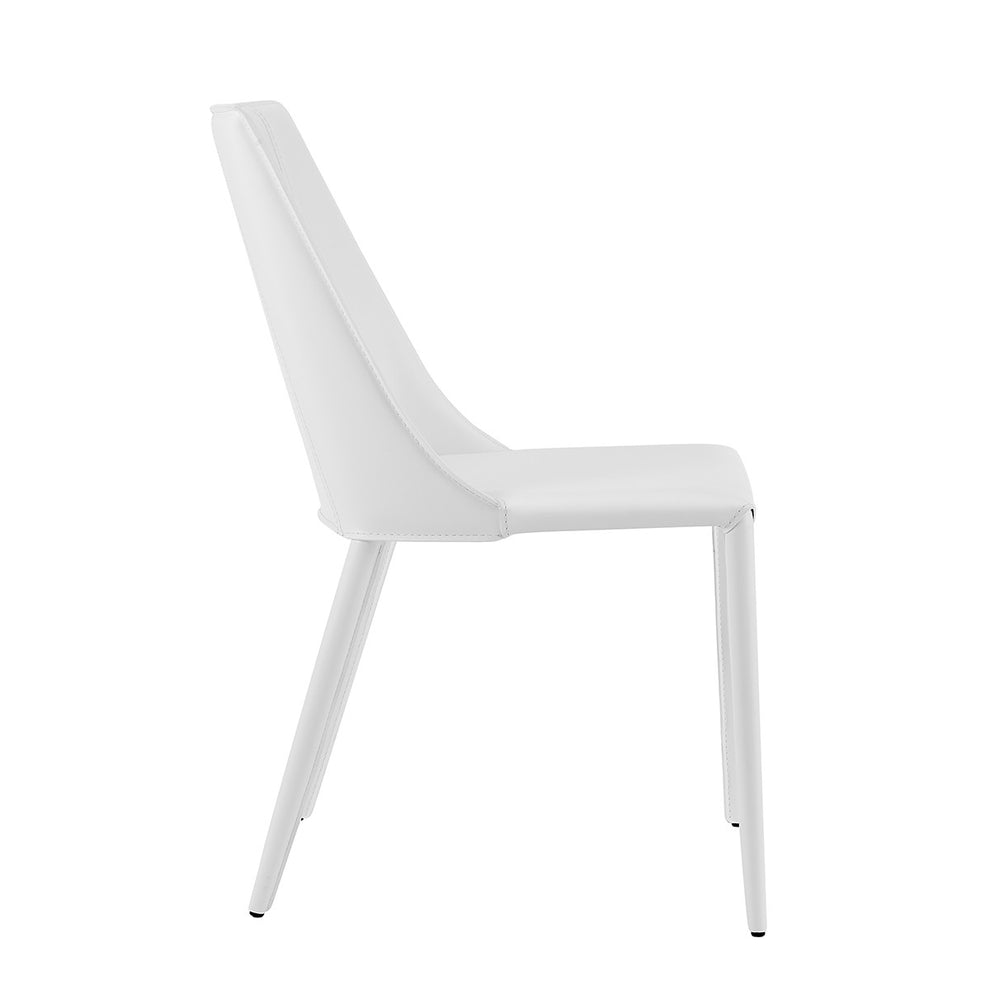 Sleek All Black Faux Leather Dining Or Side Chair By Homeroots | Dining Chairs | Modishstore - 23