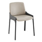 Set Of Two Light And Dark Gray Faux Faux Leather Side Chairs By Homeroots | Dining Chairs | Modishstore - 2