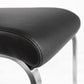 Set Of Two Black Faux Leather Cantilever Chairs By Homeroots | Dining Chairs | Modishstore - 7