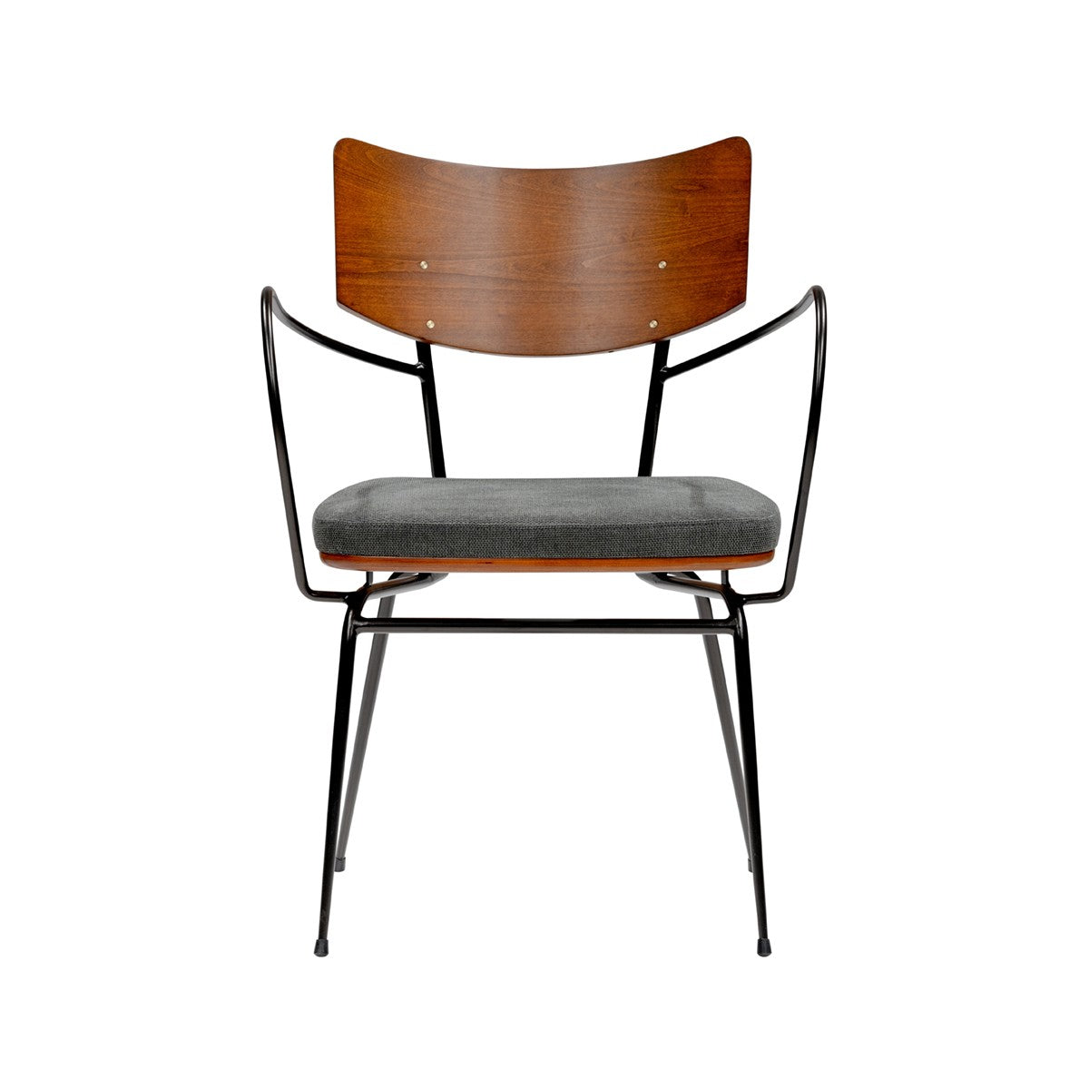 Set Of Two Wood And Steel Armchairs By Homeroots | Dining Chairs | Modishstore