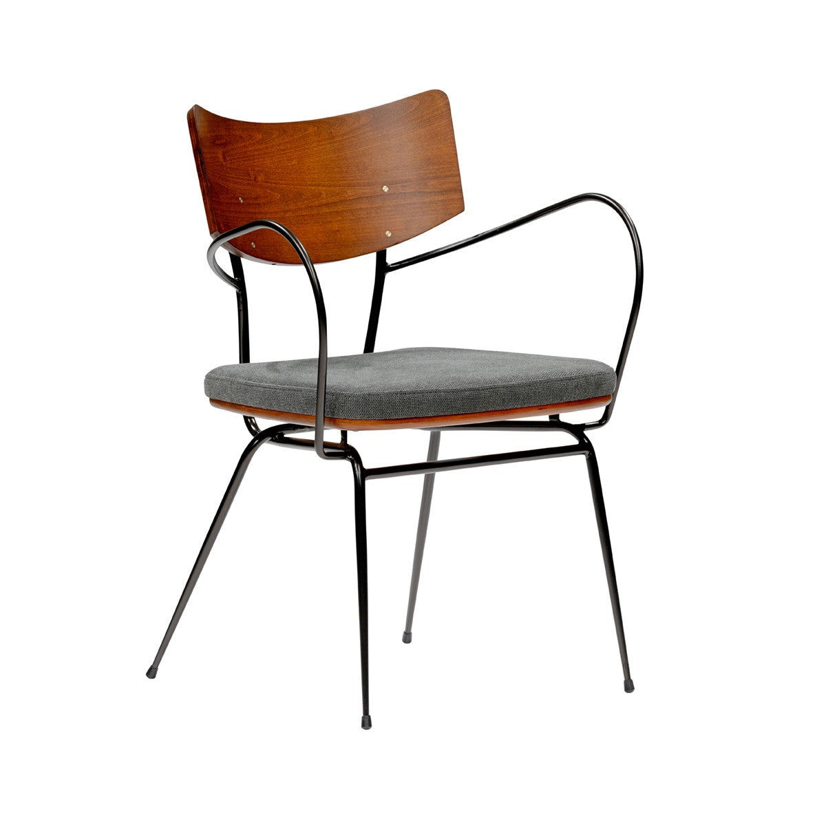 Set Of Two Wood And Steel Armchairs By Homeroots | Dining Chairs | Modishstore - 2