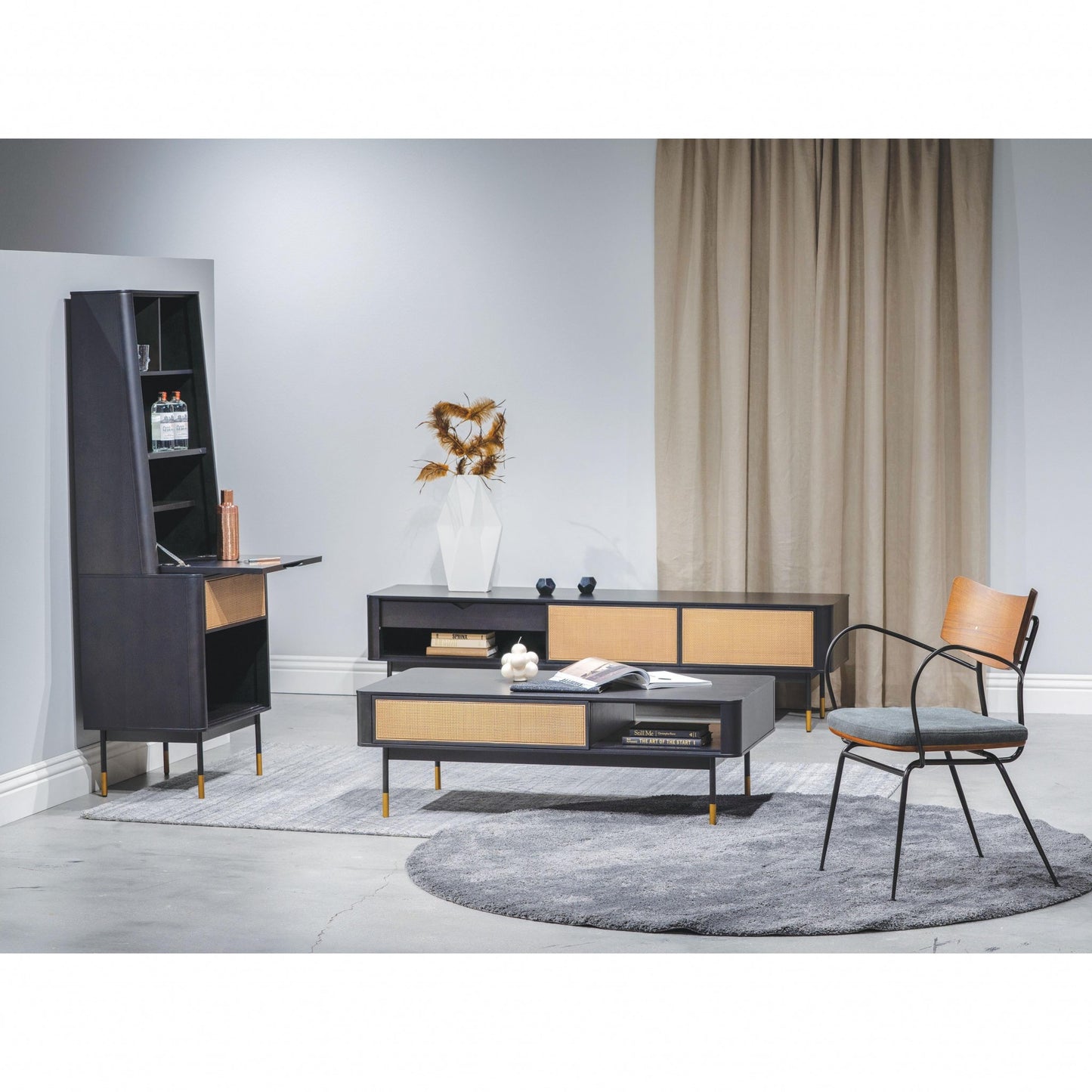 Set Of Two Wood And Steel Armchairs By Homeroots | Dining Chairs | Modishstore - 5