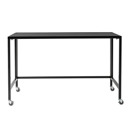 Black Minimalist Metal Folding Table Desk By Homeroots | Desks | Modishstore