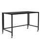 Black Minimalist Metal Folding Table Desk By Homeroots | Desks | Modishstore - 2