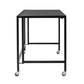 Black Minimalist Metal Folding Table Desk By Homeroots | Desks | Modishstore - 3