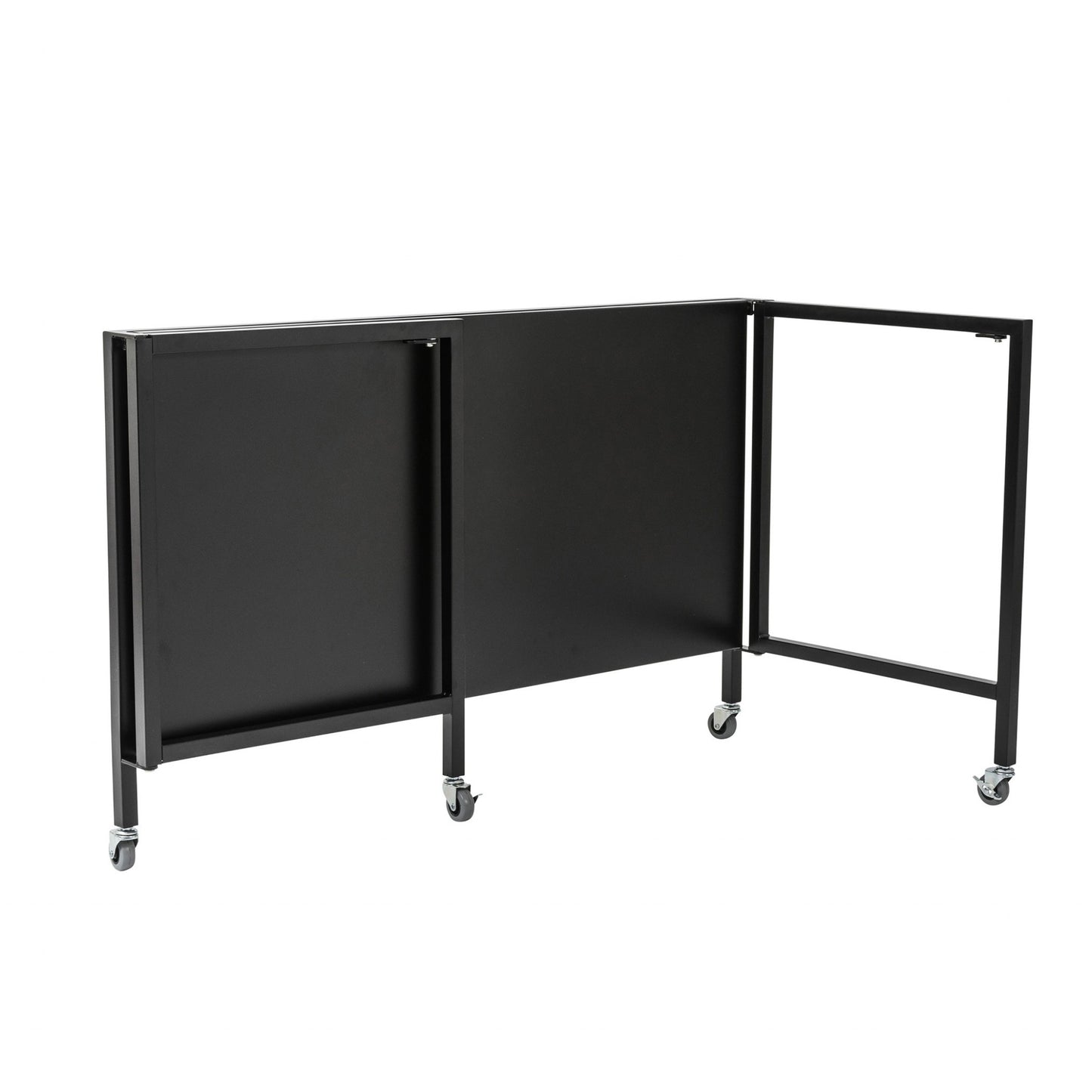 Black Minimalist Metal Folding Table Desk By Homeroots | Desks | Modishstore - 5