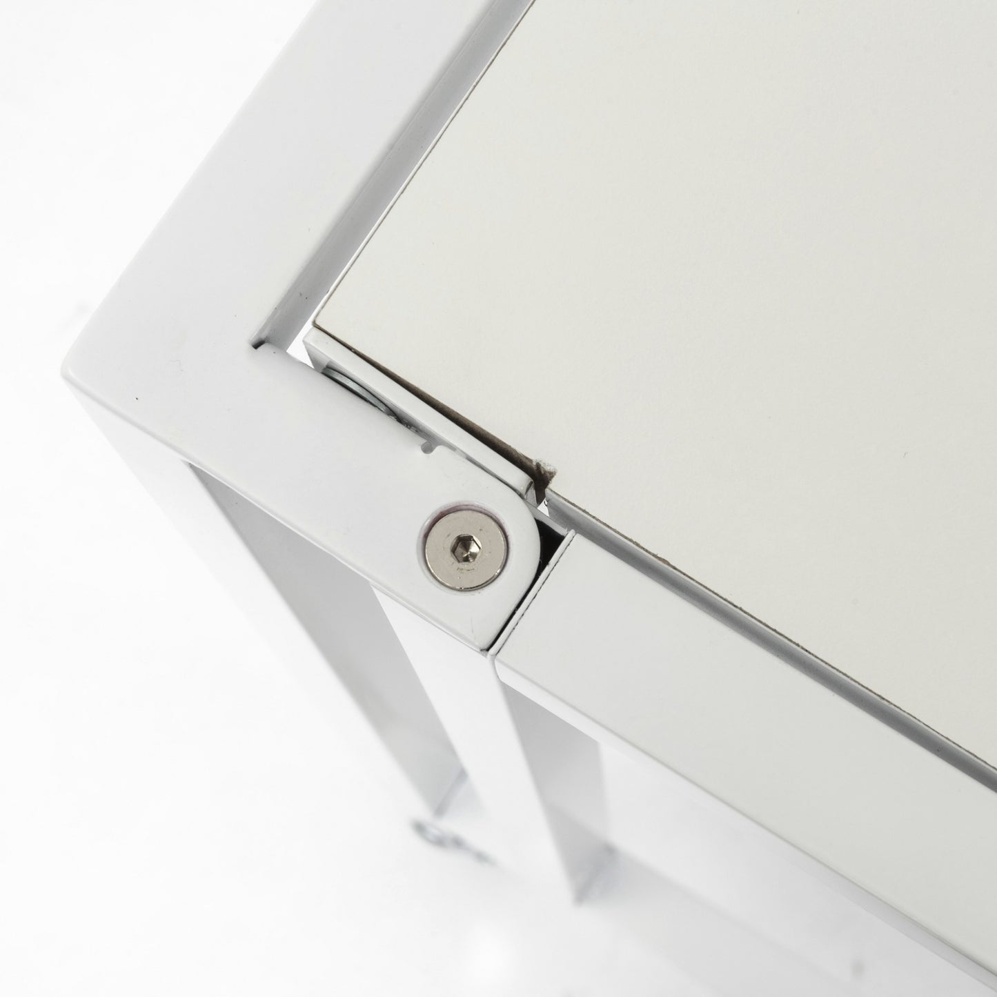 White Metal Minimalist Folding Table Desk By Homeroots | Desks | Modishstore - 7