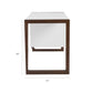 Simple Walnut and White Three Drawer Desk By Homeroots | Desks | Modishstore - 6