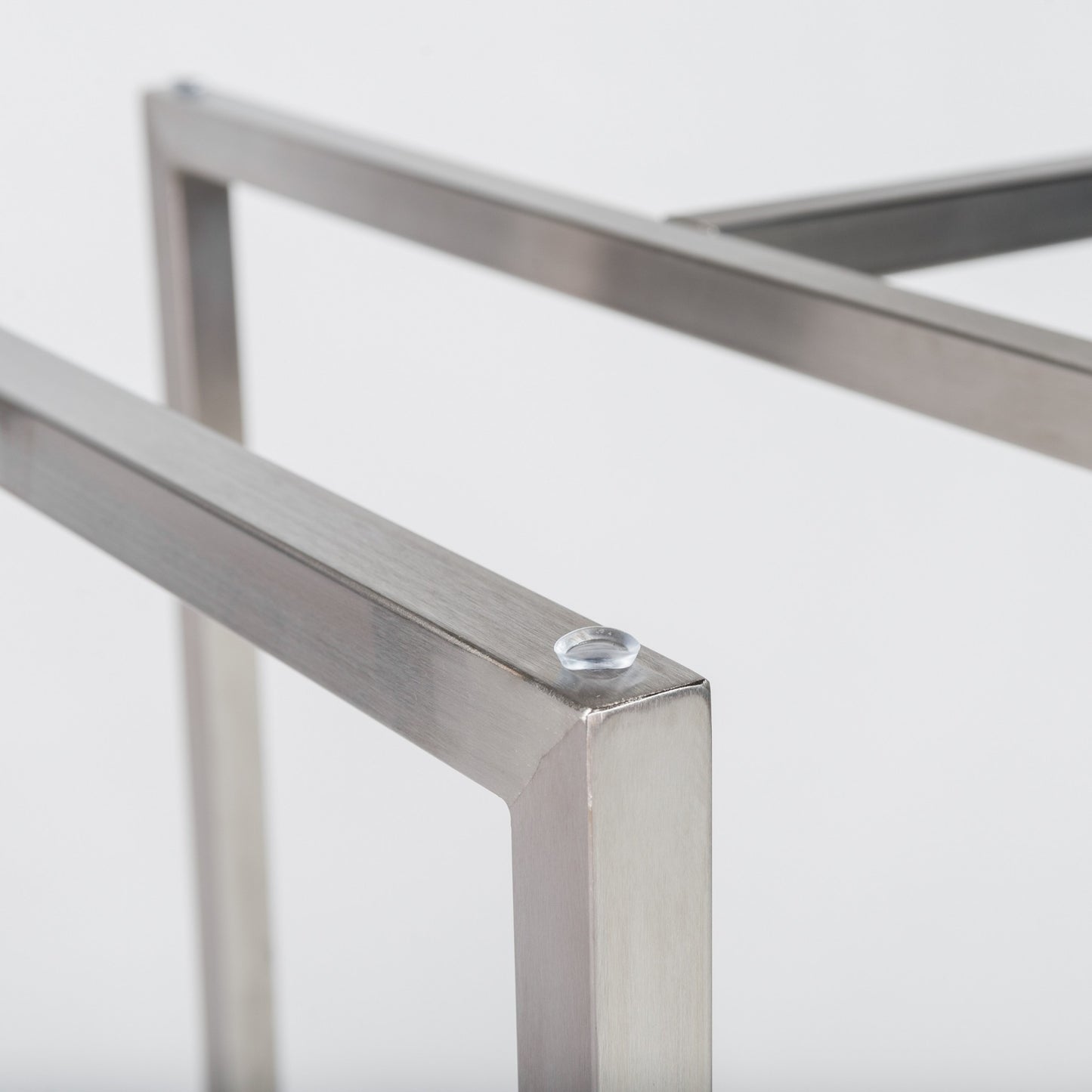 42" Glass Top Stainless Geo Base Round Dining Table By Homeroots | Dining Tables | Modishstore - 3