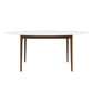 Modern Walnut And White Oval Dining Table By Homeroots | Dining Tables | Modishstore