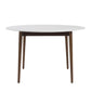 Round White And Brown Wooden Table By Homeroots | Dining Tables | Modishstore