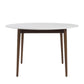 Round White And Brown Wooden Table By Homeroots | Dining Tables | Modishstore - 2