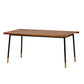 Brown Wood Dining Table With Black Steel Legs By Homeroots | Dining Tables | Modishstore - 2