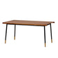 Brown Wood Dining Table With Black Steel Legs By Homeroots | Dining Tables | Modishstore - 3