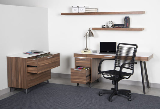 43" All Black Round Bungee Cord High Back Office Chair By Homeroots | Office Chairs | Modishstore