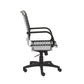 43" Chrome and Black Round Bungee High Back Office Chair By Homeroots | Office Chairs | Modishstore - 3