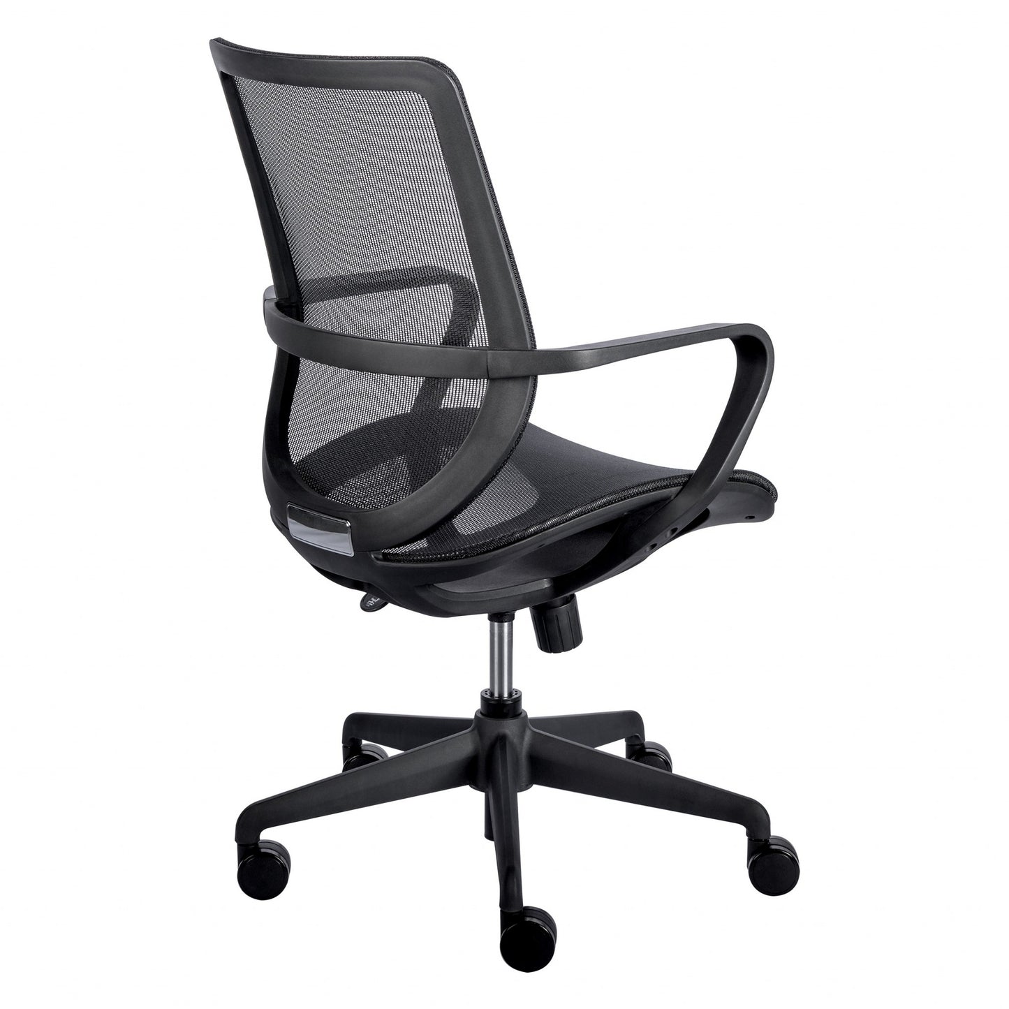 Black Mesh Office Chair with Metal Frame By Homeroots | Office Chairs | Modishstore - 4