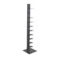 Dark Gray Metal Ten Shelf Modern Tower Bookcase By Homeroots | Shelves & Shelving Units | Modishstore - 2