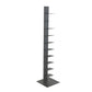 Dark Gray Metal Ten Shelf Modern Tower Bookcase By Homeroots | Shelves & Shelving Units | Modishstore - 3
